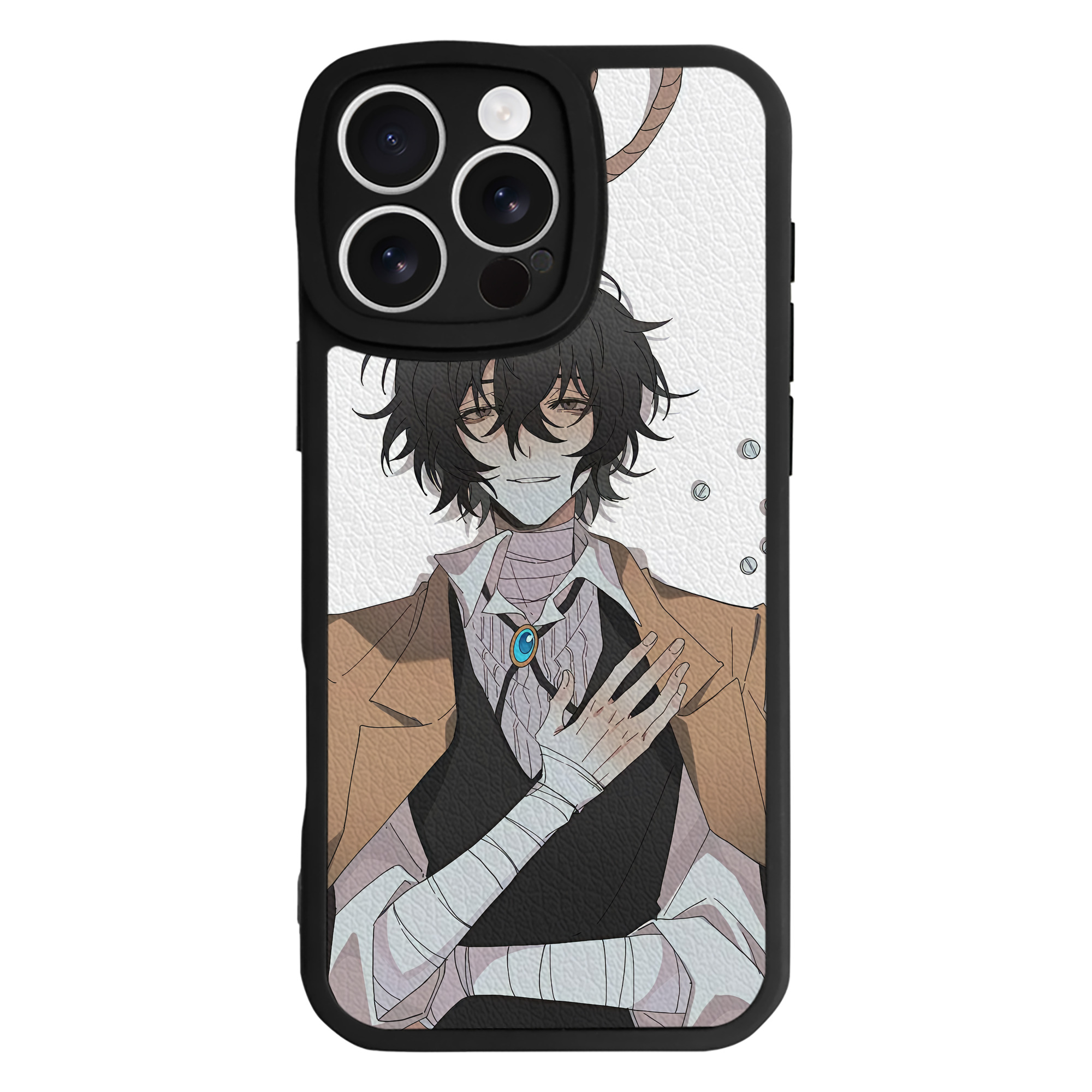 （画像用） 文豪ストレイドッグス Bungo Stray Dogs 【iPhone 16シリーズ対応】シリコンスマホケース（レザー調） 材質：シリコン